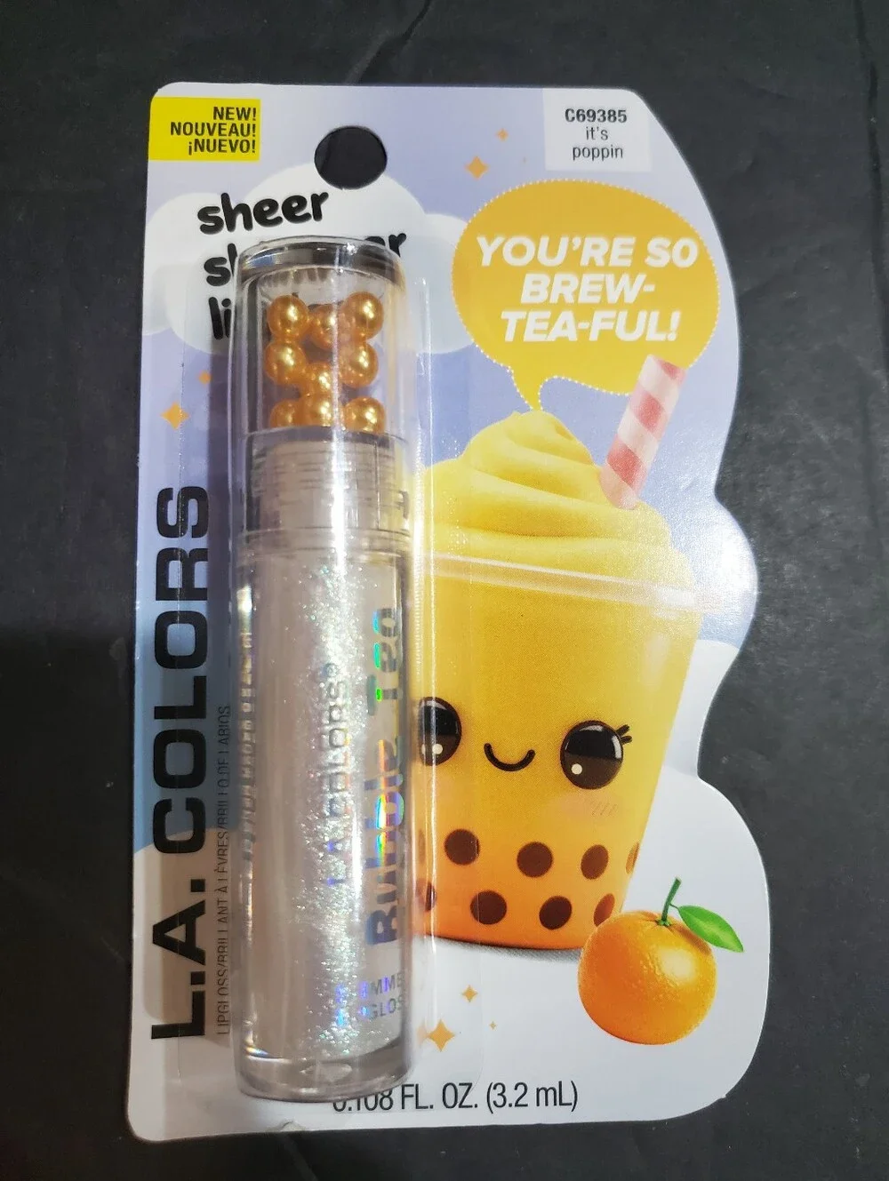 4pack bobba tea inspired sheer shimmer lipgloss set brand new